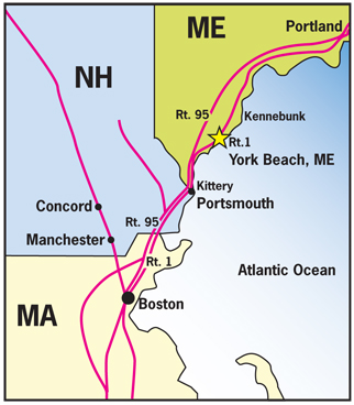 Map of York, Maine